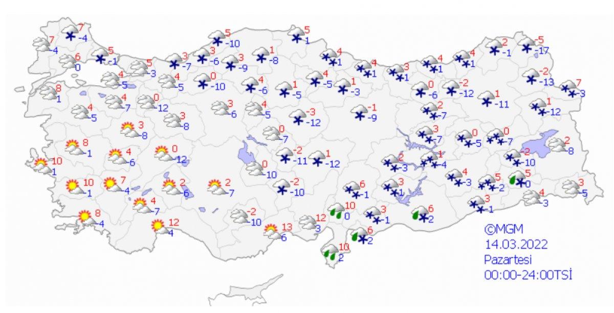 İstanbul'da beklenen kar yağışı, meteoroloji radarında