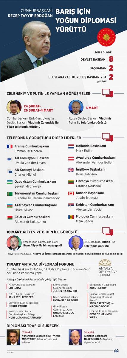Cumhurbaşkanı Erdoğan barış için yoğun diplomasi yürüttü