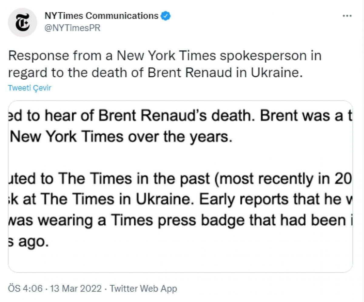 Amerikalı gazeteci, Ukrayna'daki çatışmalarda hayatını kaybetti