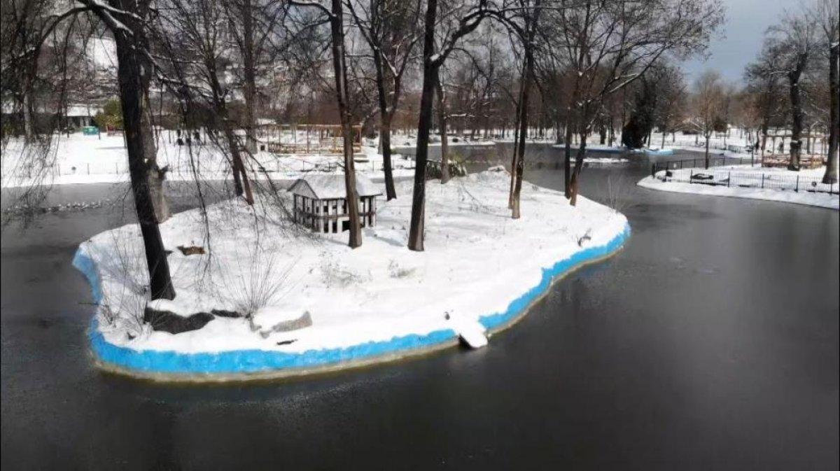 İstanbul'da kar yağışının ardından kartpostallık görüntüler
