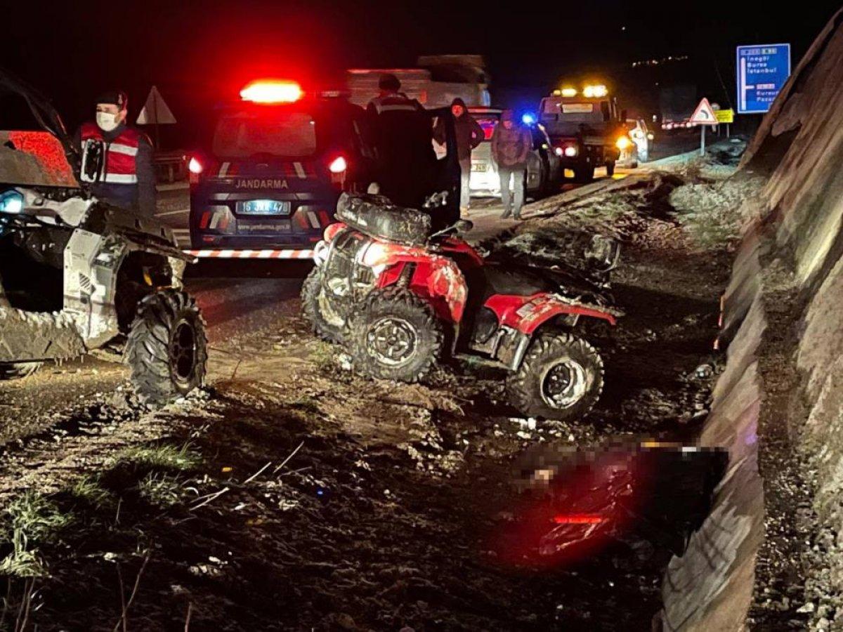 Bursa'da arkadaşının aracını çekerken ATV ile kanala uçan sürücü yaşamını yitirdi