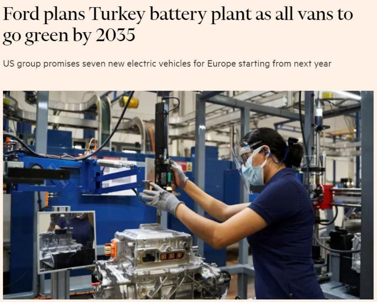 Ford, Türkiye'de batarya fabrikası kuracak