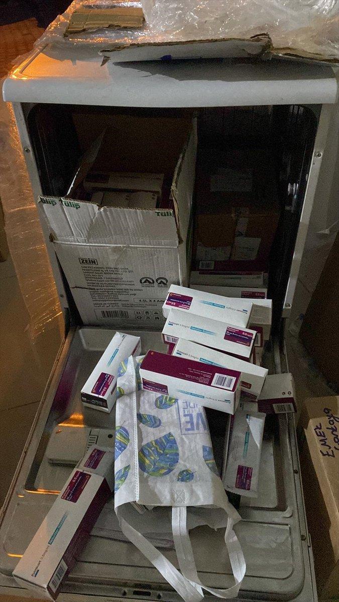 Ankara'da, bulaşık makinesinde gizlenmiş 6 bin 890 hap ele geçirildi