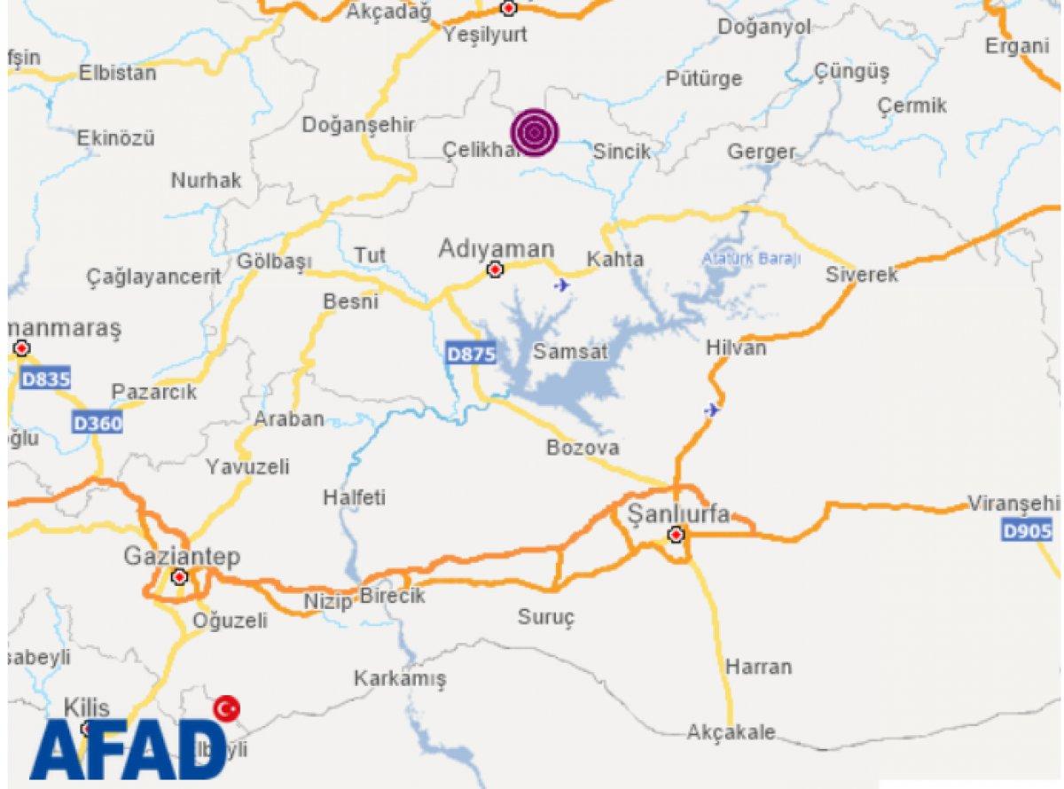 Adıyaman'da 4.3 büyüklüğünde deprem