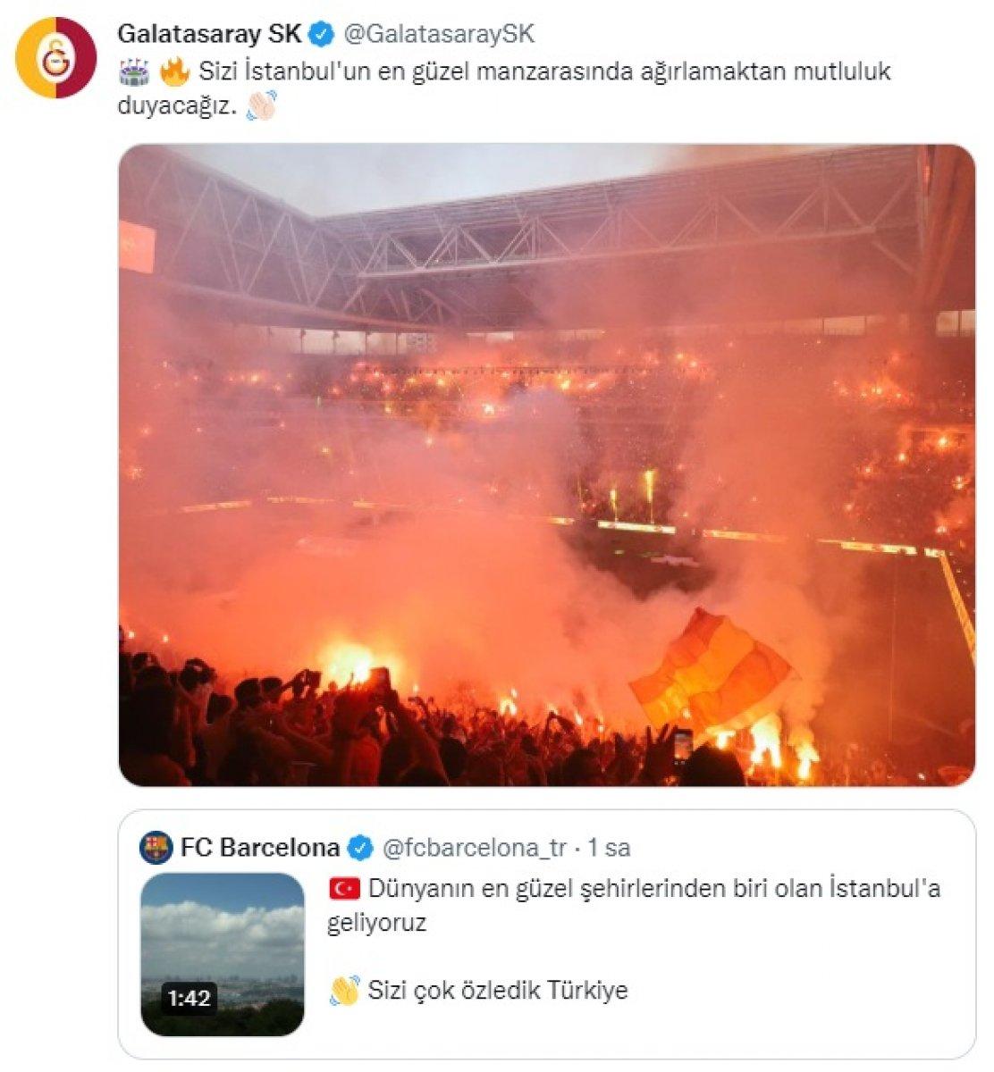 Galatasaray'dan Barcelona'ya göndermeli yanıt