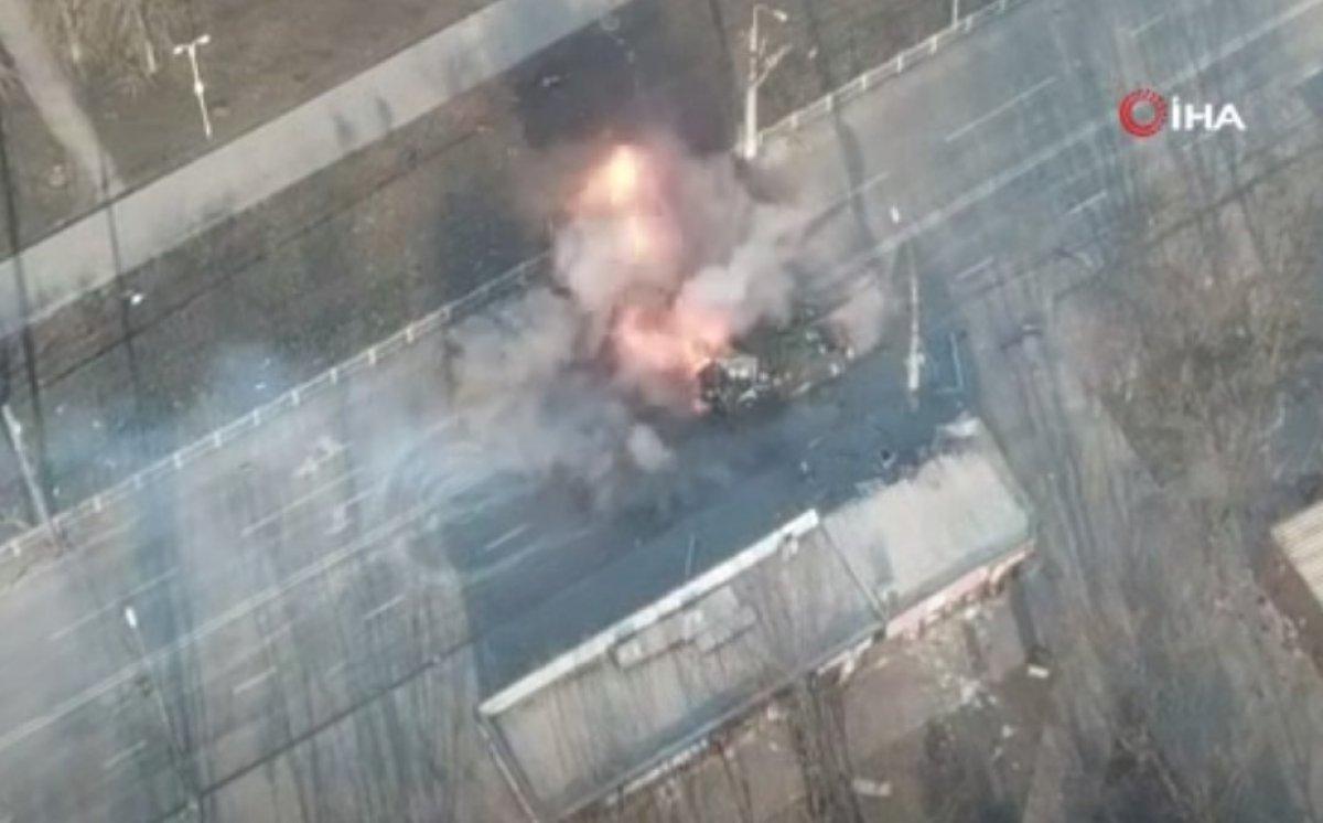 Azov Taburu, Rus tankının imha görüntülerini yayınladı