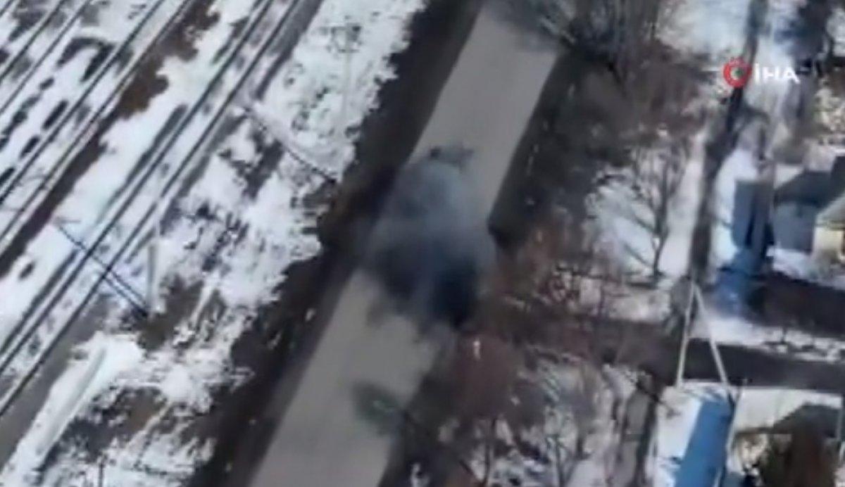 Azov Taburu, Rus tankının imha görüntülerini yayınladı