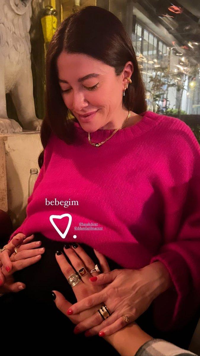 Doğum için gün sayan Başak Dizer'in son hali