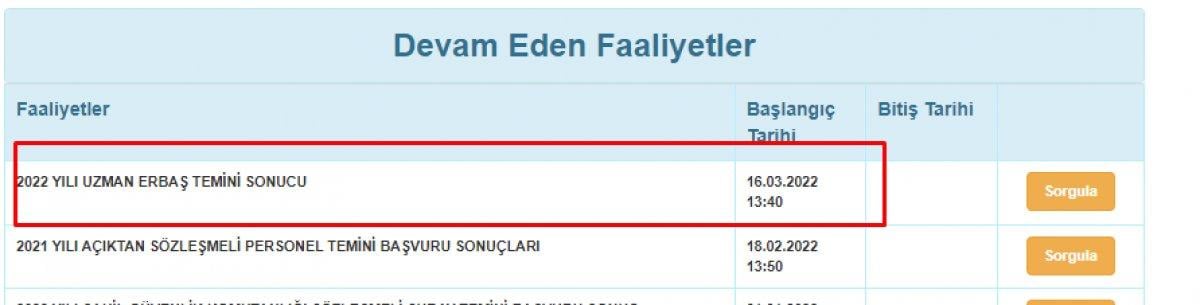 JGK 5 bin uzman erbaş temini 2022 sonuçları açıklandı: İşte sorgulama ekranı