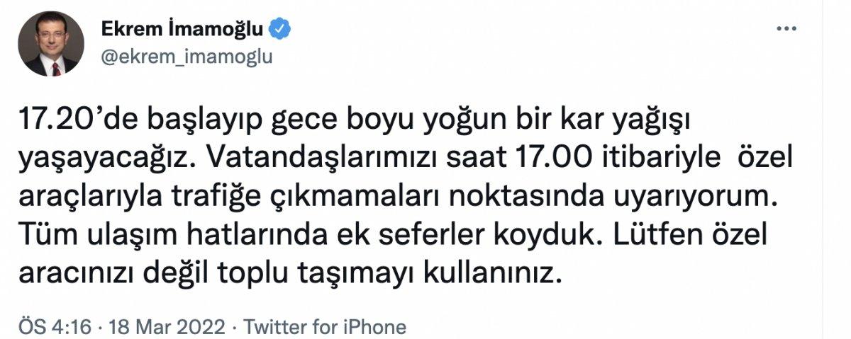 İstanbul Valisi Ali Yerlikaya'dan kuvvetli kar yağışı uyarısı