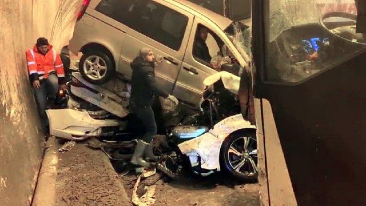 Bolu Dağı Tüneli'nde zincirleme kaza