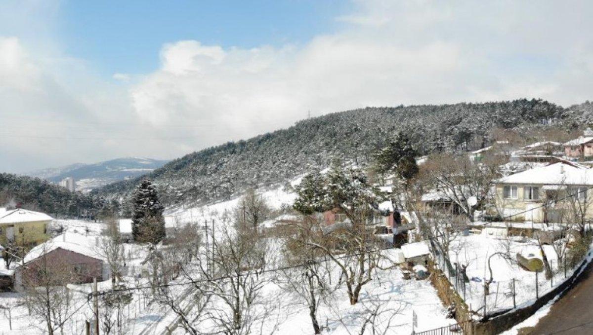 Beyaza bürünen Aydos Ormanı'ndan eşsiz görüntüler
