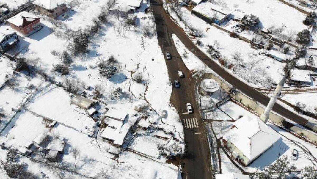 Beyaza bürünen Aydos Ormanı'ndan eşsiz görüntüler
