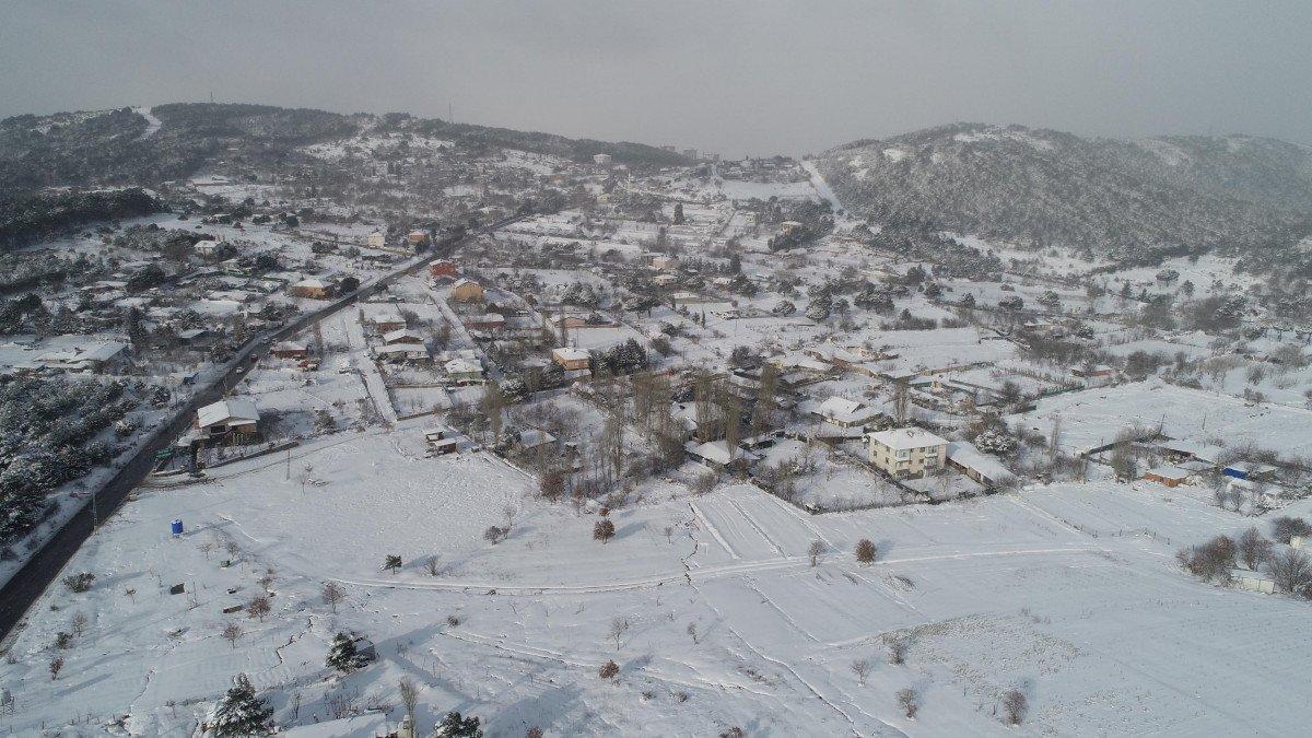 İstanbul'a kar geri geldi, Aydos Ormanı beyaza büründü
