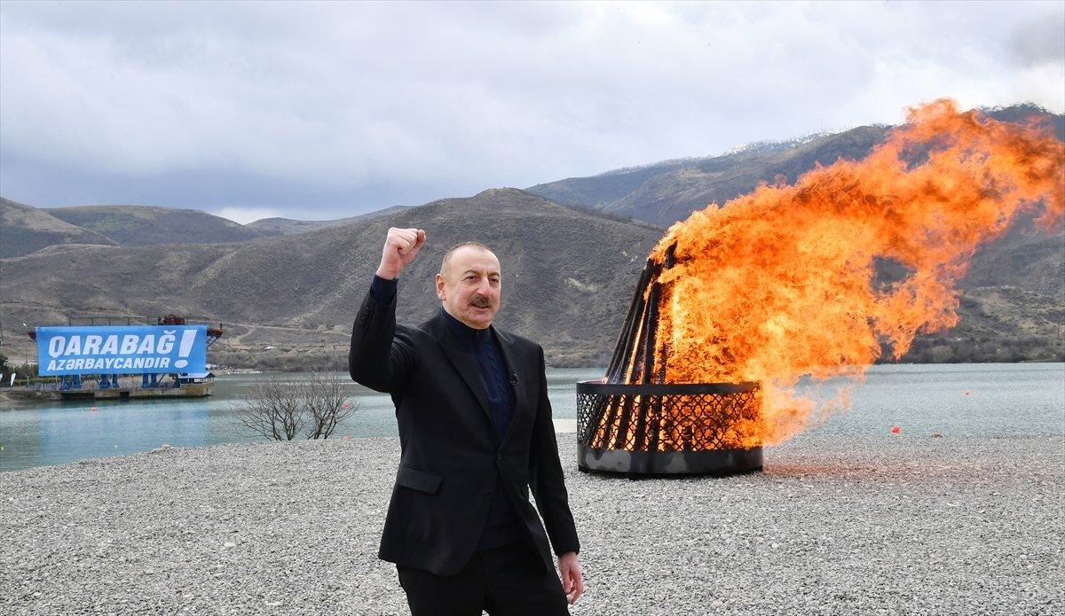 İlham Aliyev, Karabağ'da Nevruz ateşini yaktı