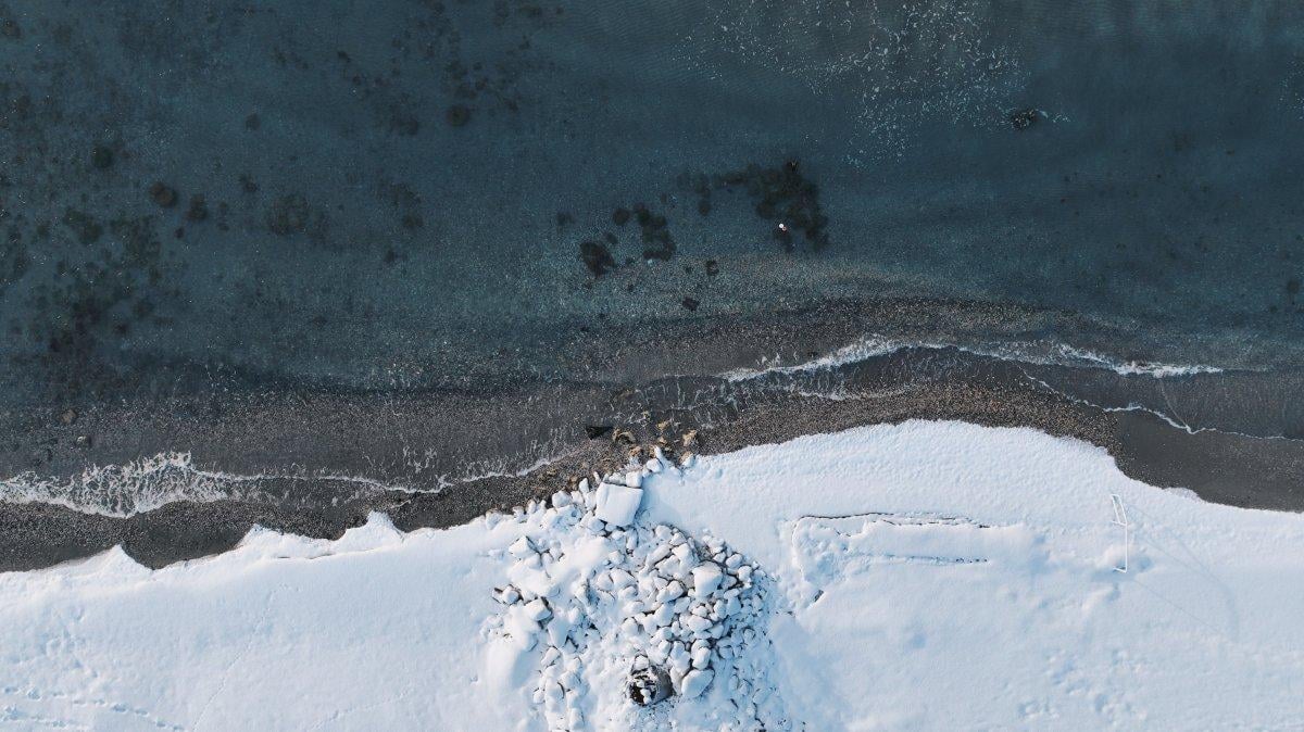 Silivri'den hayran bırakan kar manzaraları