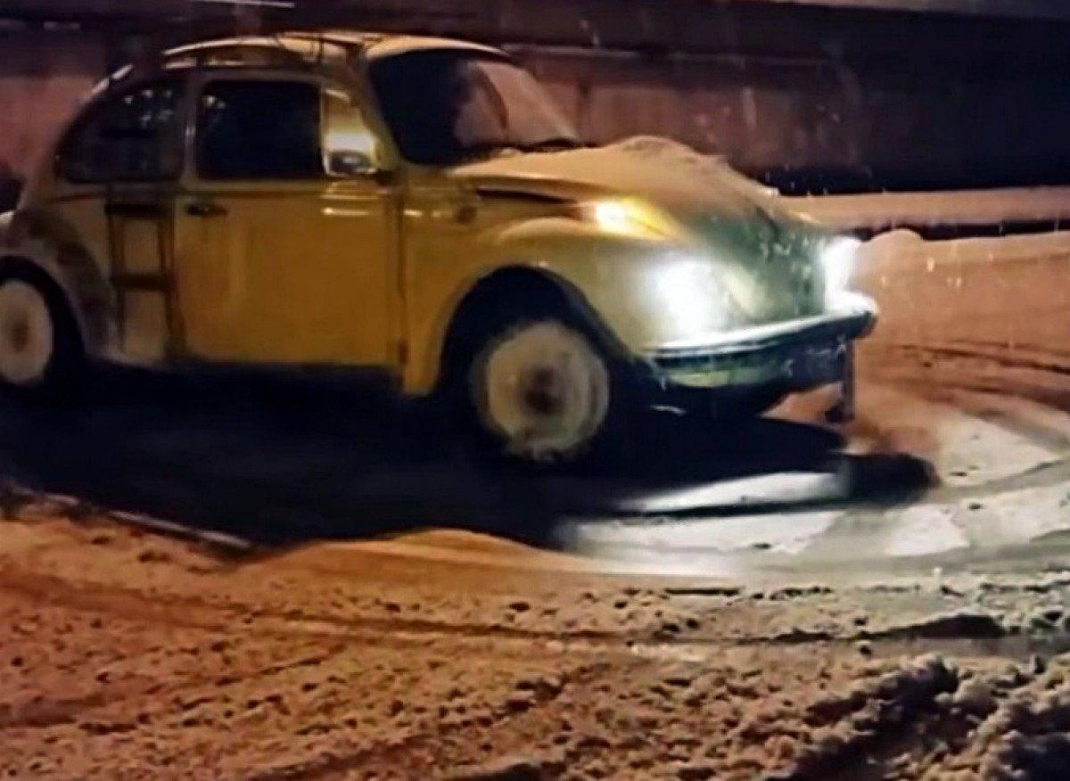 Düzce’de, karda tosbağa ile drifte 9 bin 125 lira ceza