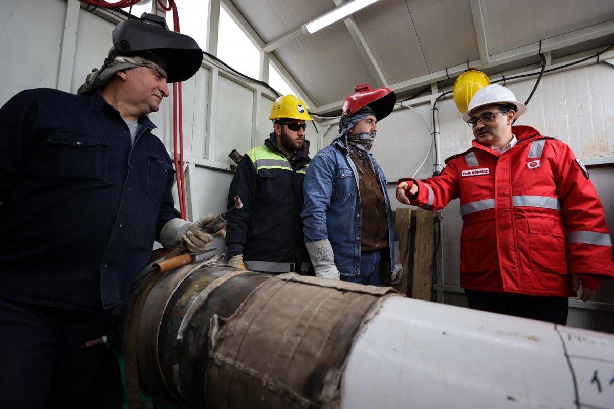 Fatih Dönmez, Filyos Doğal Gaz İşleme Tesisleri'nde incelemede bulundu