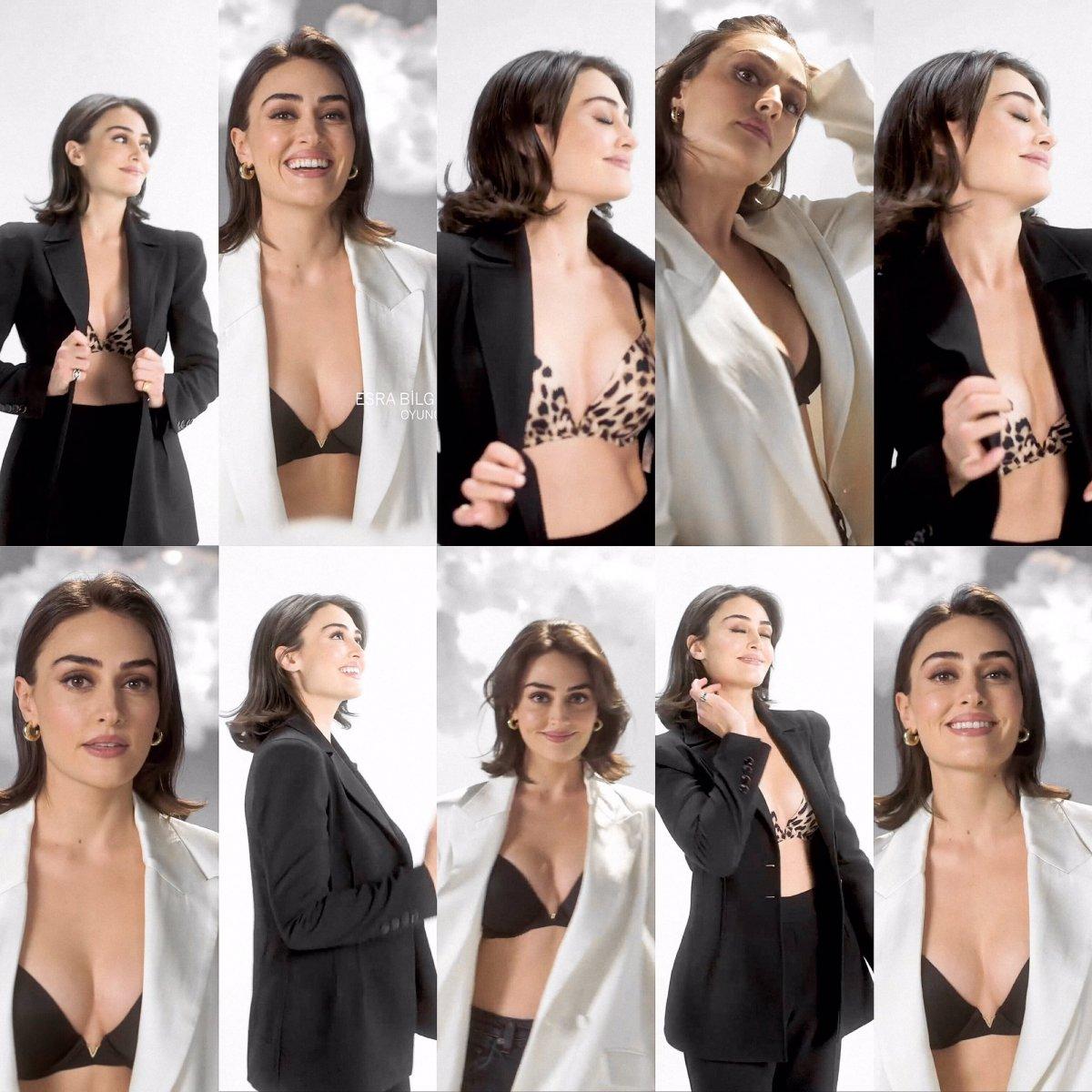 Esra Bilgiç, iç çamaşırı reklamında oynadı