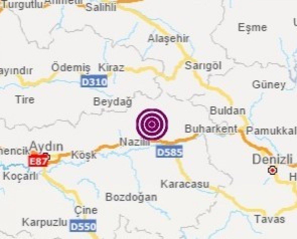 Aydın'da 3.9 büyüklüğünde deprem