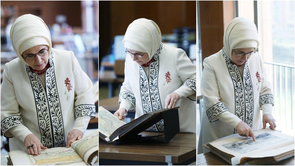 Emine Erdoğan, Belçika Kraliyet Kütüphanesi'ni ziyaret etti