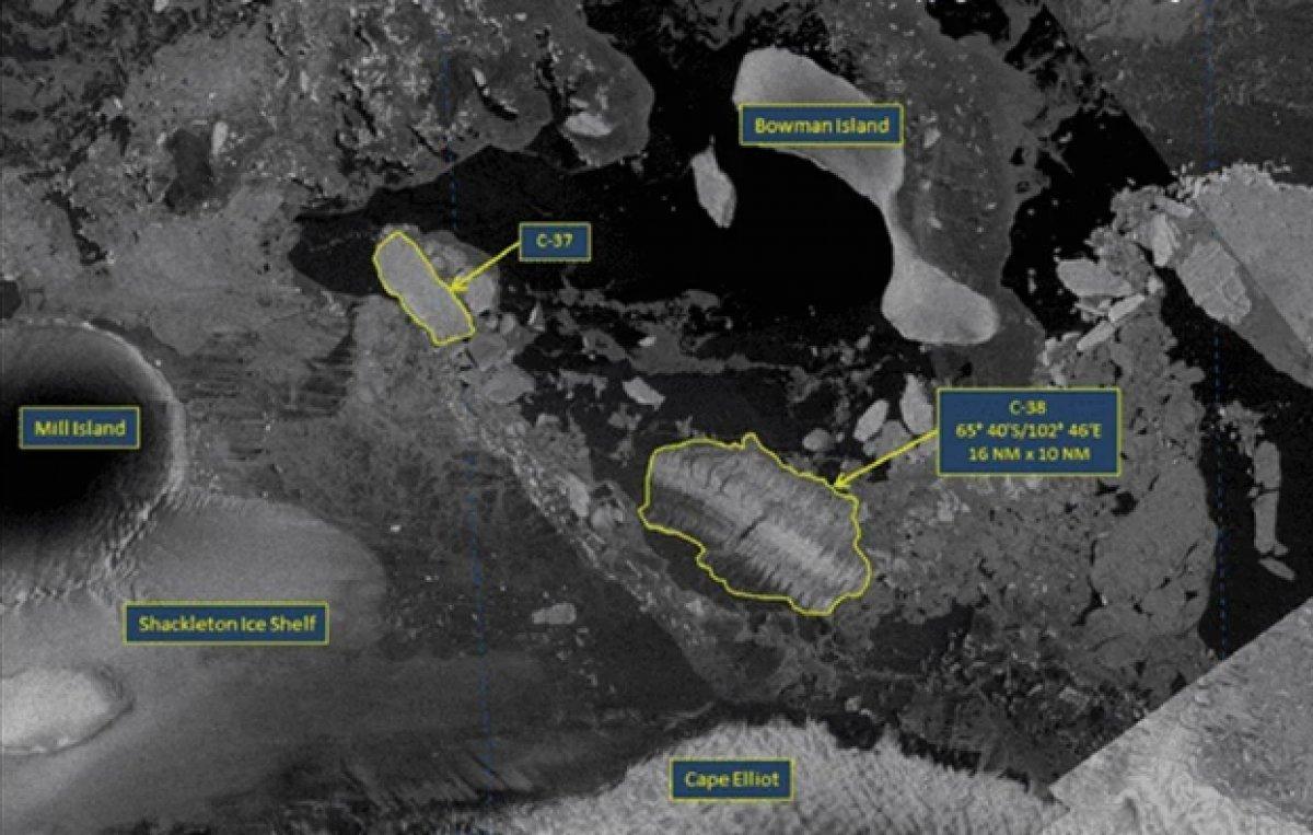 NASA, Antarktika'da eriyen bölgenin görüntülerini paylaştı