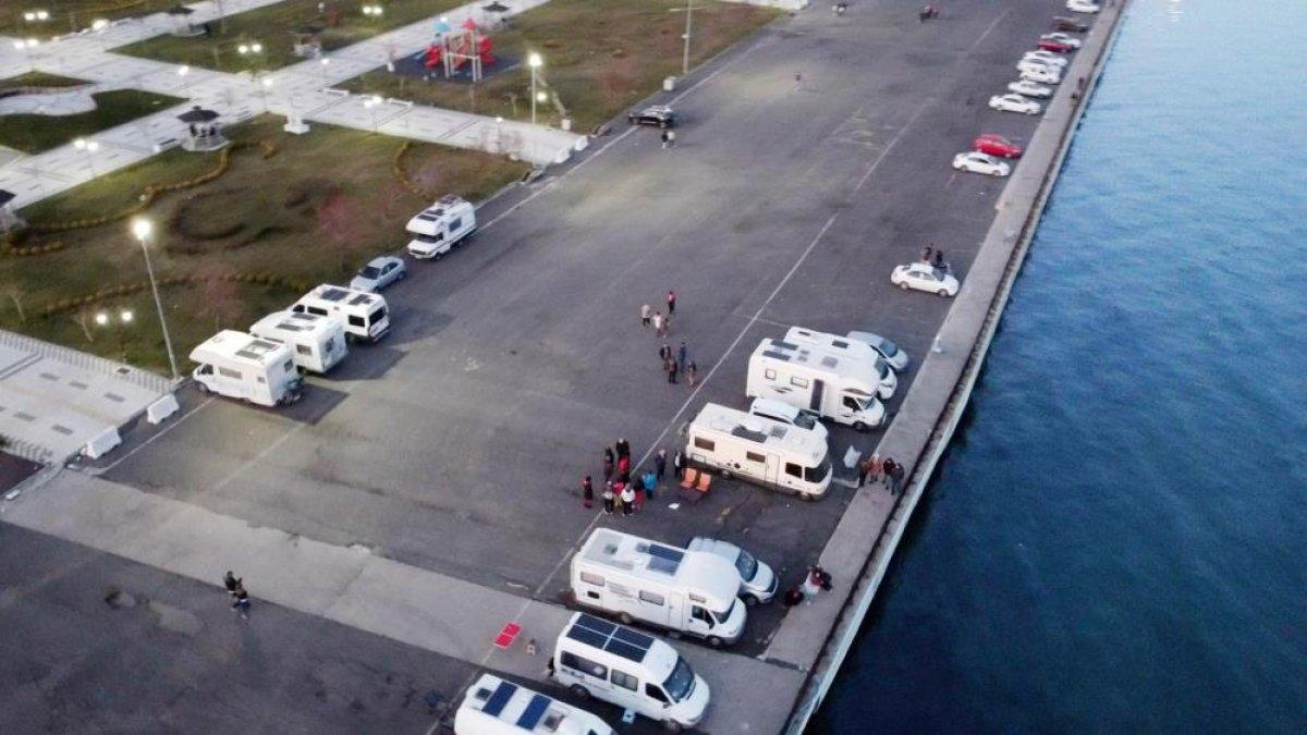 Bulgar karavancılar Tekirdağ'a gelmeye başladı