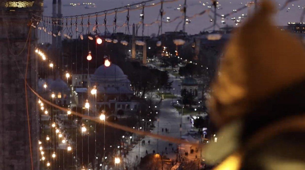 Ayasofya'da mahya hazırlığı