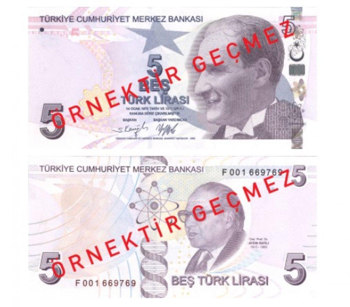 Tedavüle girdi! İşte yeni 5 TL banknot...