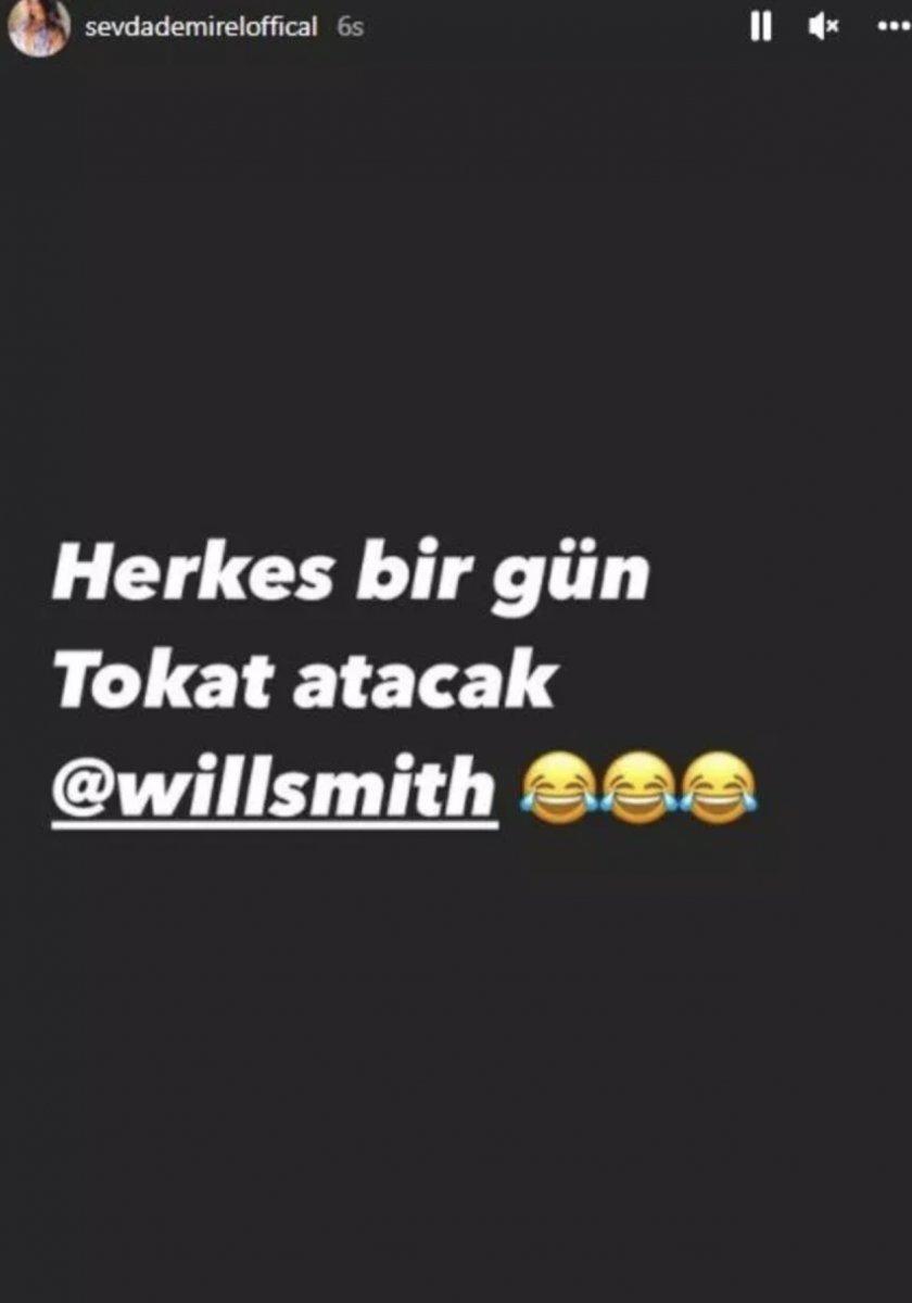 Will Smith'in tokadı sonrası Sevda Demirel'den paylaşım