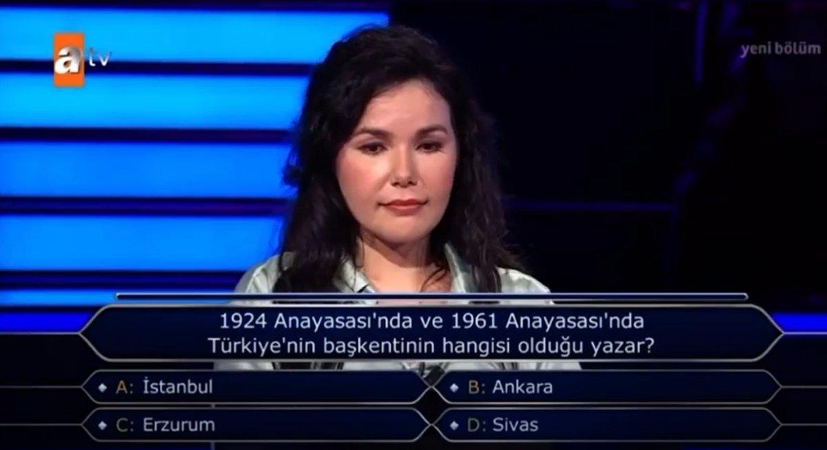 Kim Milyoner Olmak İster'de 'Türkiye'nin başkenti' sorusu yarışmacıyı zorladı