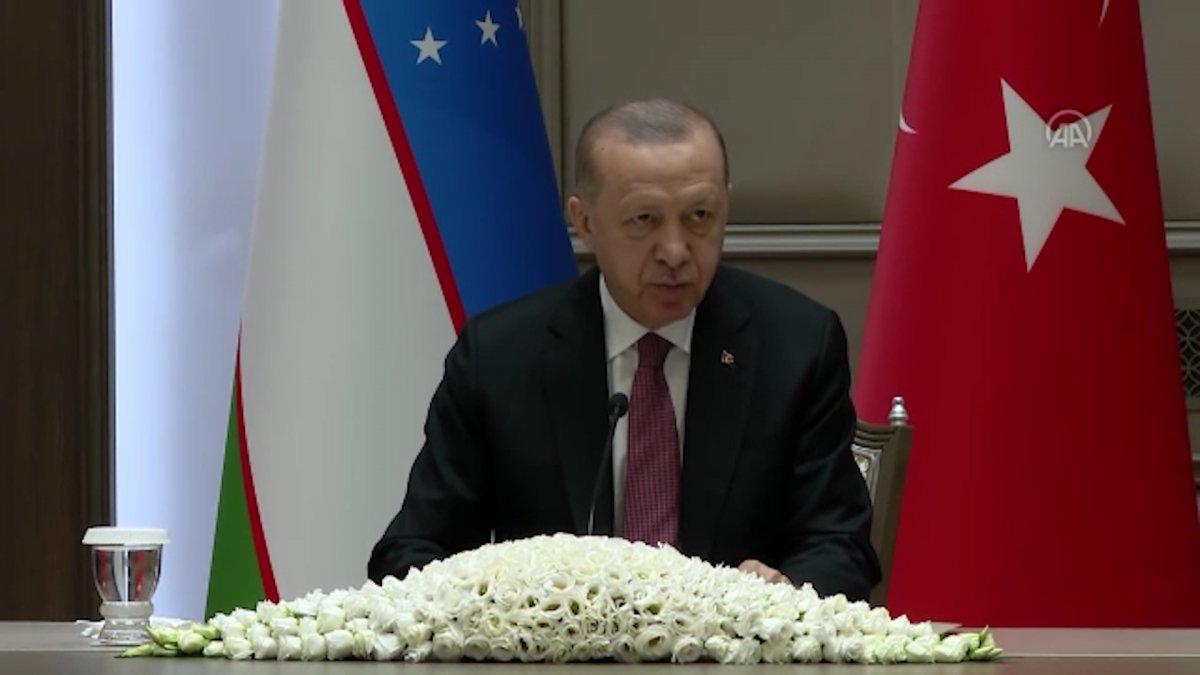 Cumhurbaşkanı Erdoğan: Özbekistan ile 10 anlaşma imzaladık