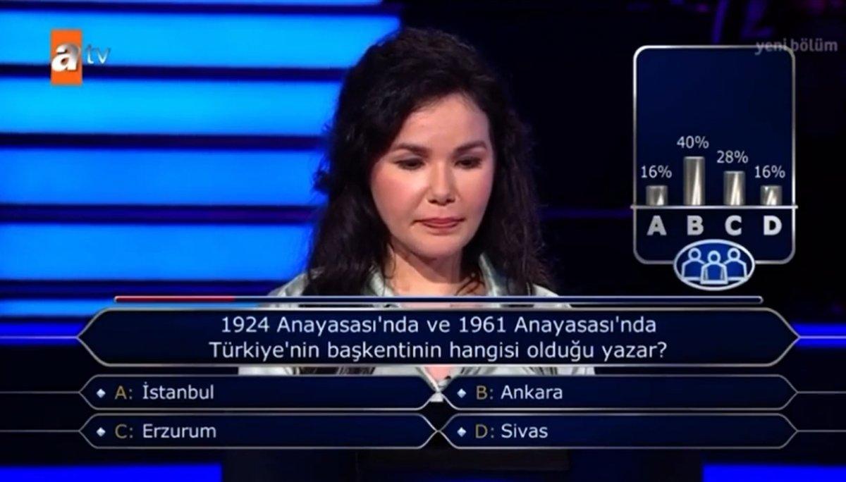 Kim Milyoner Olmak İster'de 'Türkiye'nin başkenti' sorusu yarışmacıyı zorladı