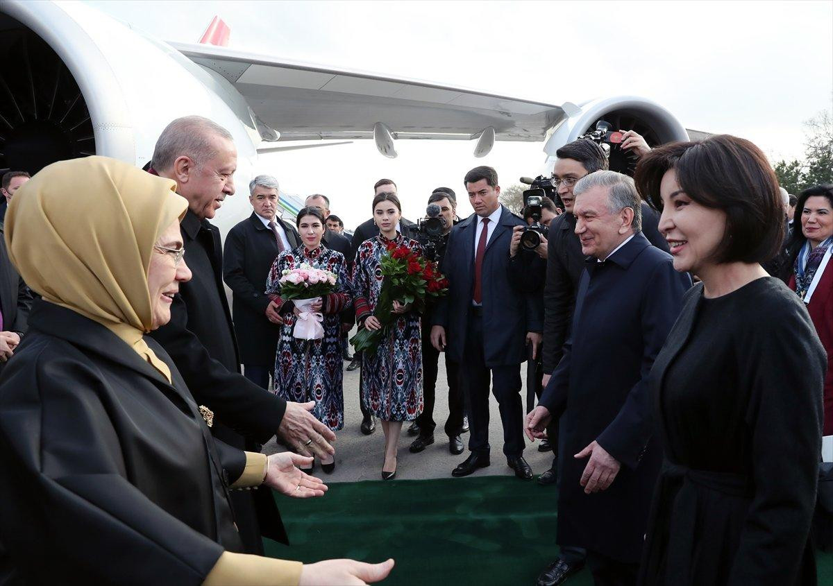 Cumhurbaşkanı Erdoğan Özbekistan'a gitti
