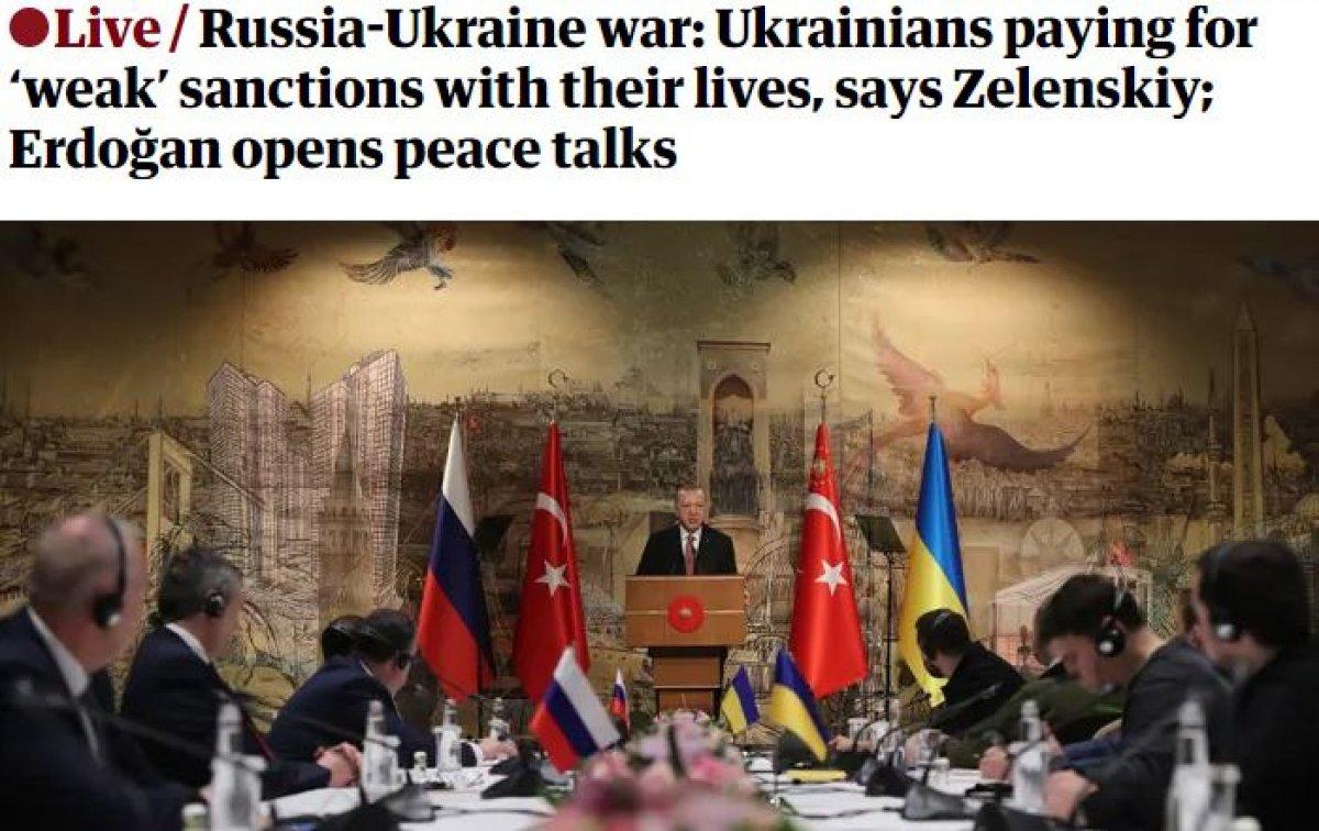 İstanbul'da yapılan Rusya-Ukrayna zirvesi dünya basınında