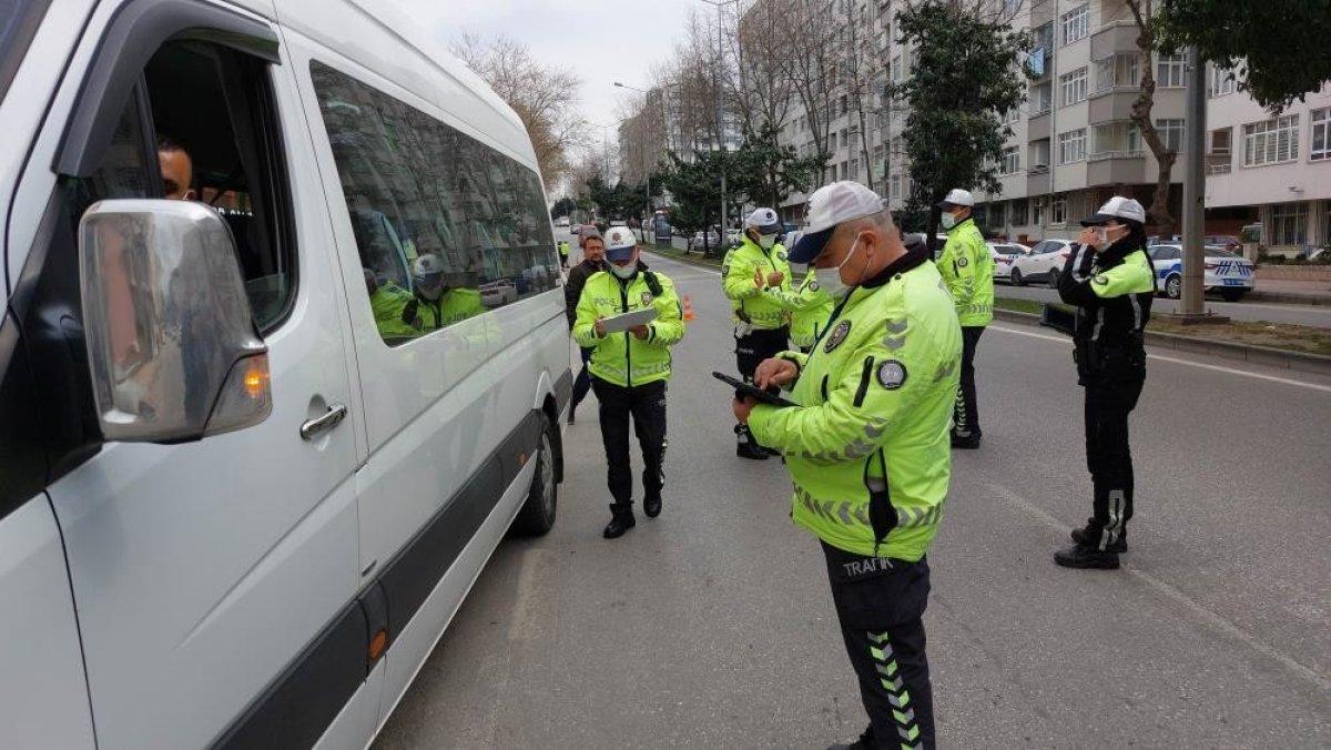 Samsun'da 25 okul servis aracı trafikten men edildi