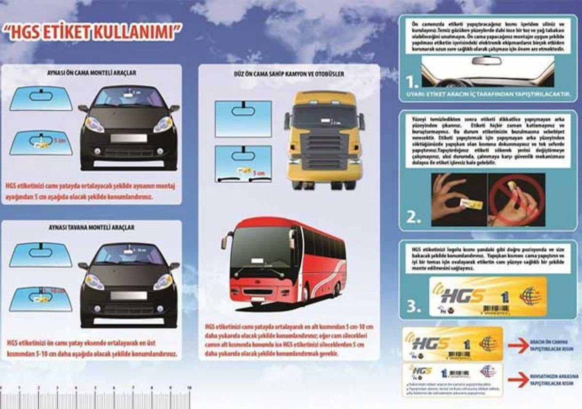 HGS etiketi nereye ve nasıl yapıştırılır 2022