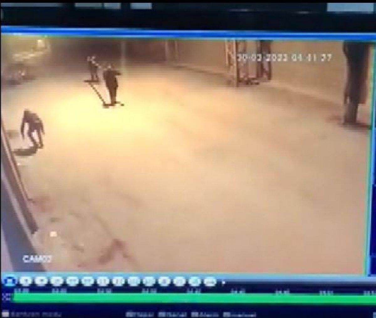 Gaziantep’te hırsız ile hırsızların karşılaşması kamerada