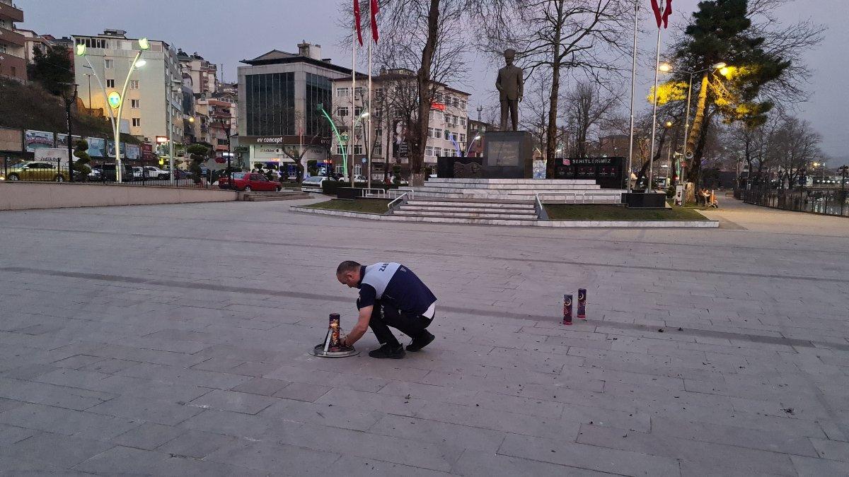 Zonguldak'ta Ramazan topu yerine ses bombası atıldı
