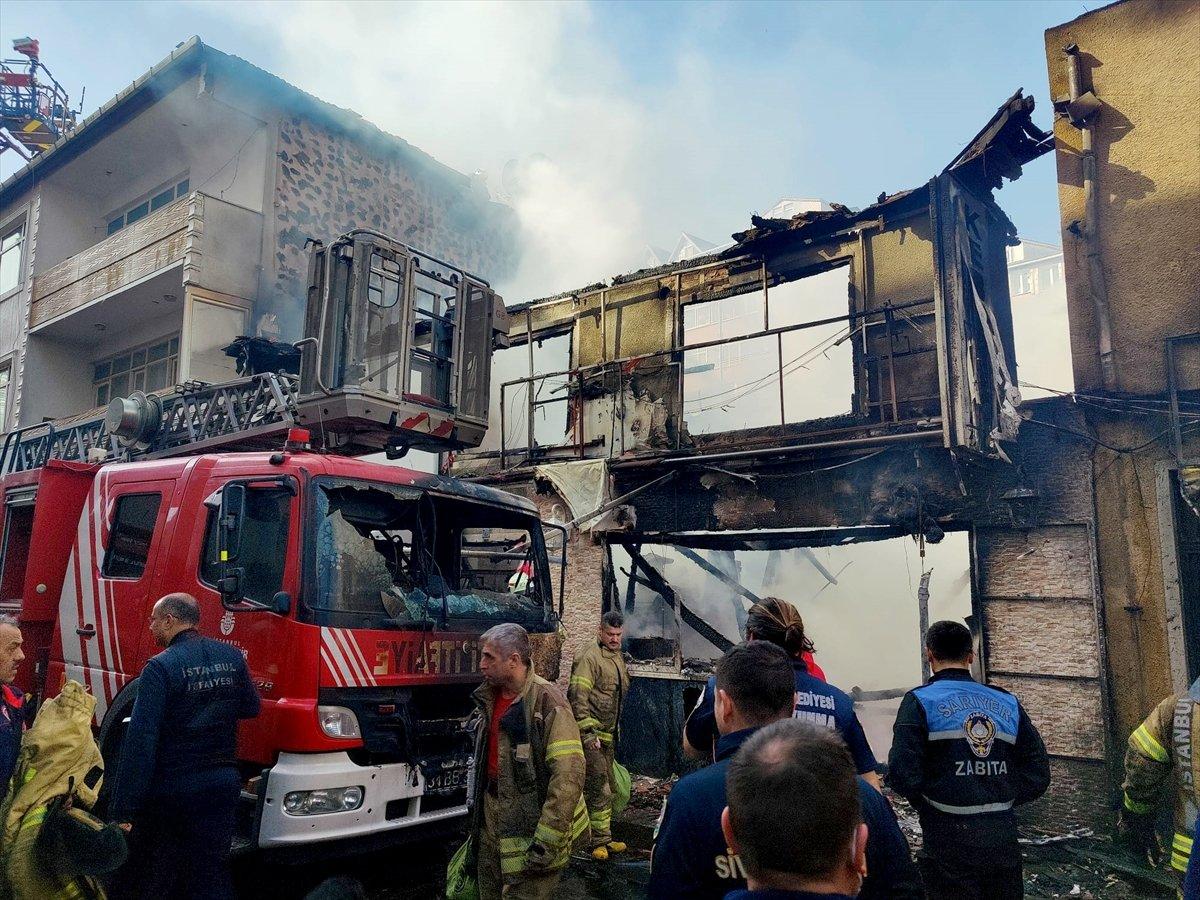 Sarıyer'de kebapçı dükkanında yangın çıktı