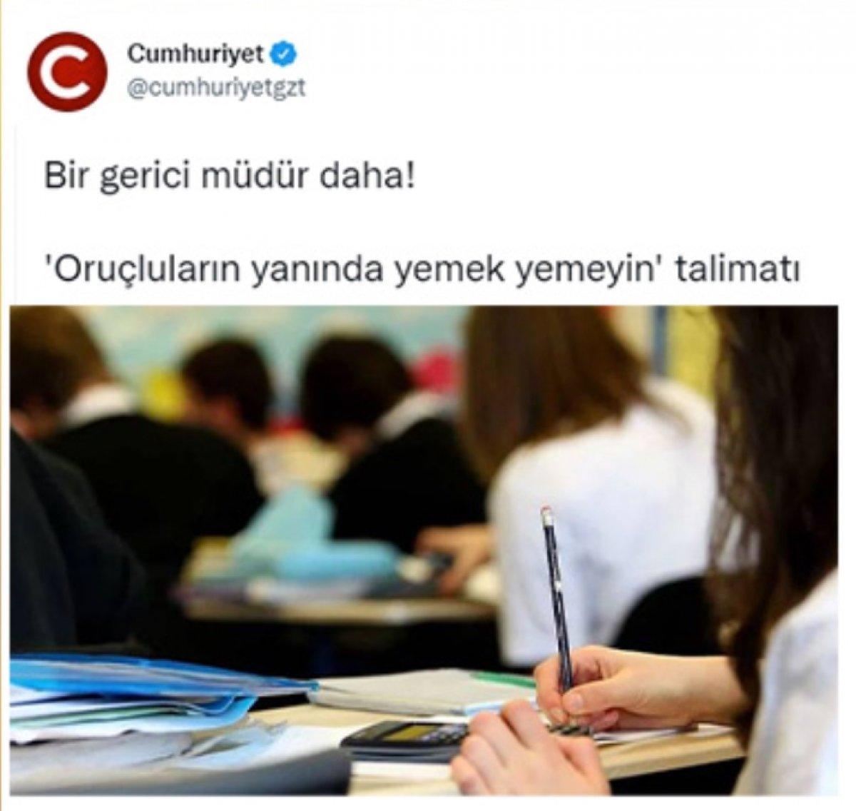 Cumhuriyet'in her ramazan klasikleşen oruç haberinin ilki
