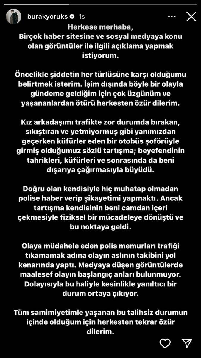 Oyuncu Burak Yörük: Herkesten özür dilerim