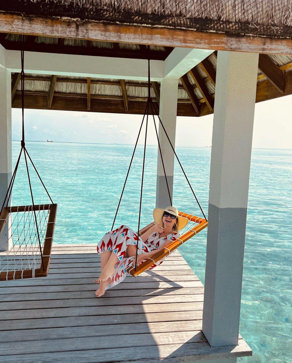 Hadise ile Mehmet Dinçerler'in Maldivler tatilinden kareler