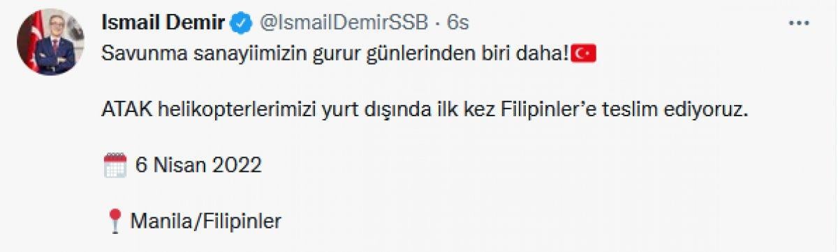 Atak helikopterleri ilk kez yurt dışına teslim edildi