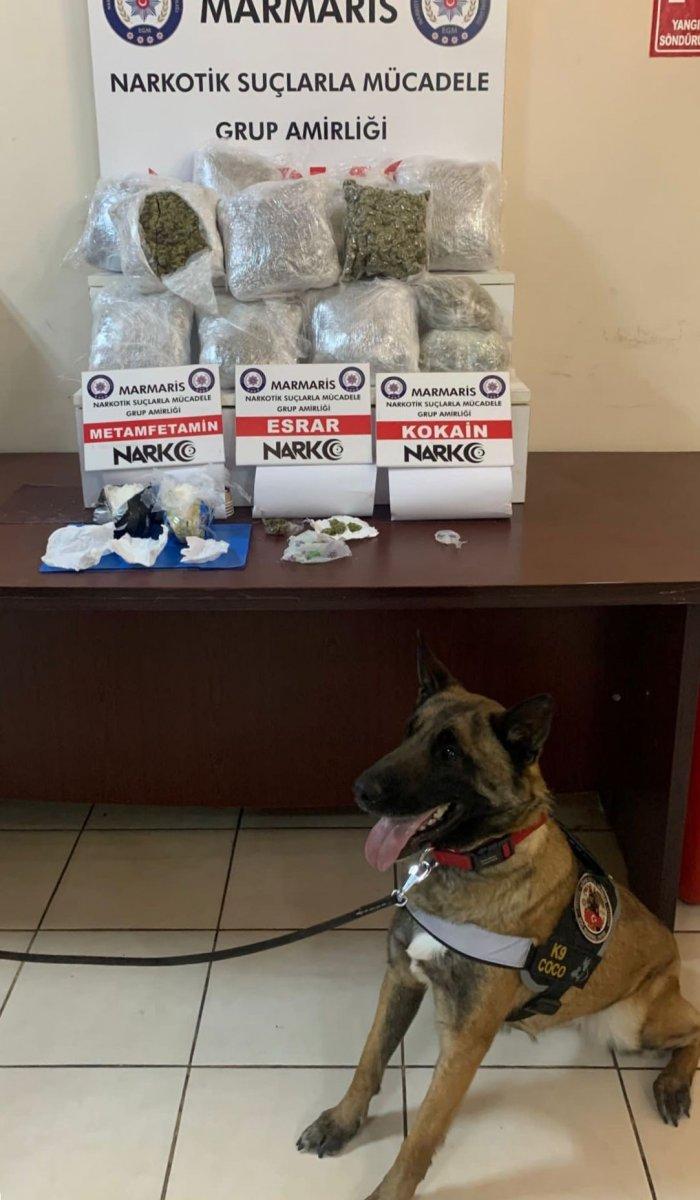Marmaris'te 1,5 milyon TL'lik uyuşturucu madde ele geçirildi