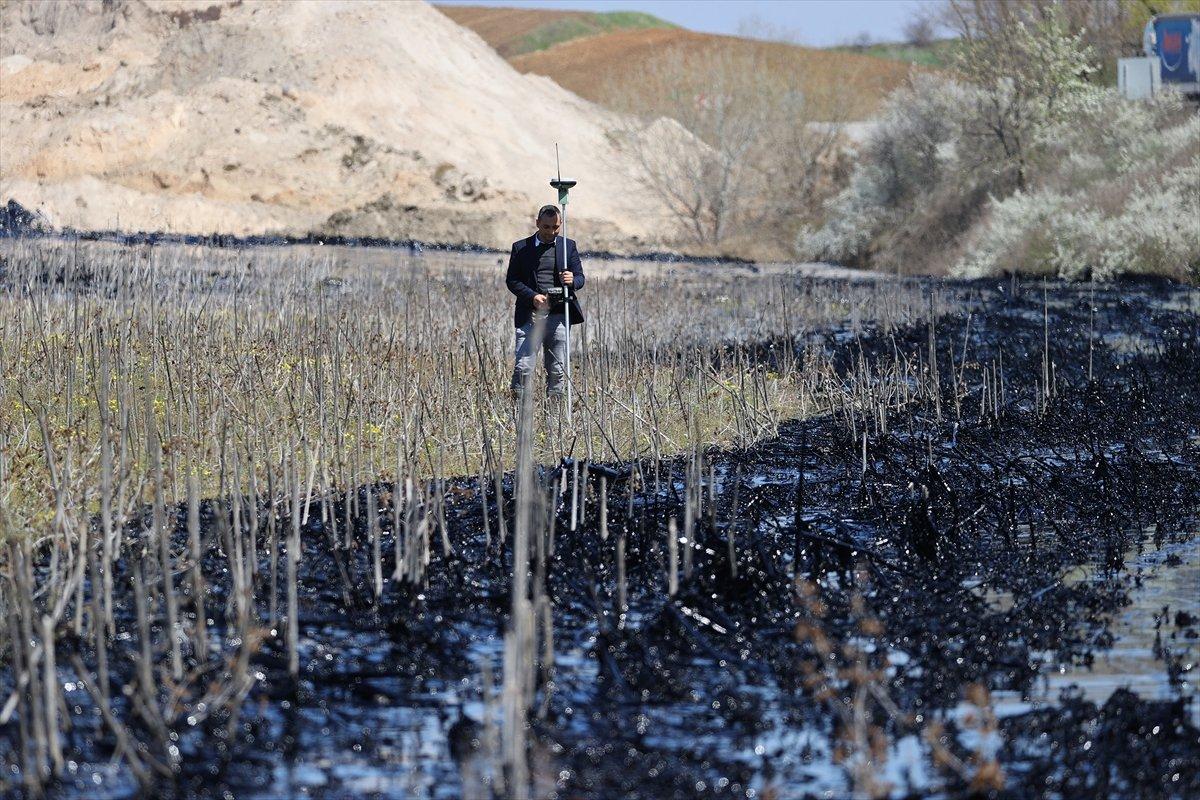 Edirne'deki asfalt şantiyesinden sızan ziftte son durum