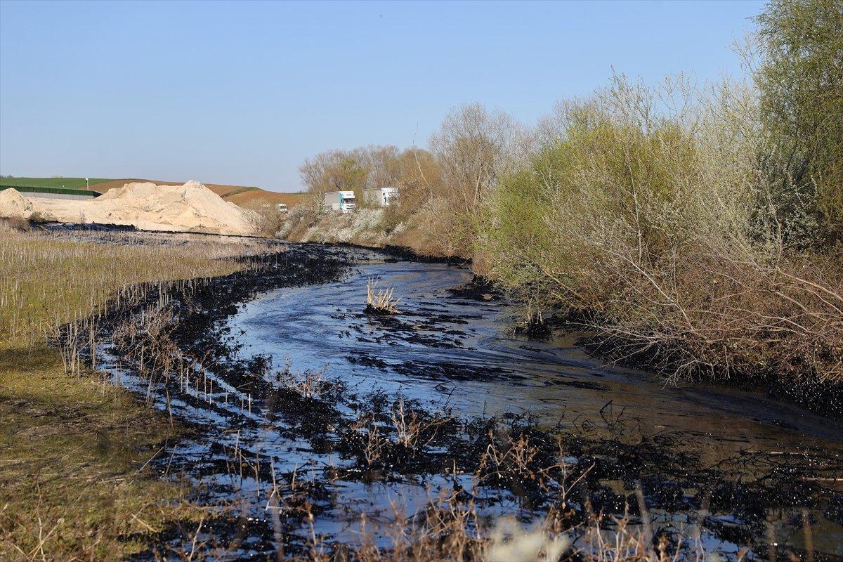 Edirne'deki asfalt şantiyesinden sızan ziftte son durum