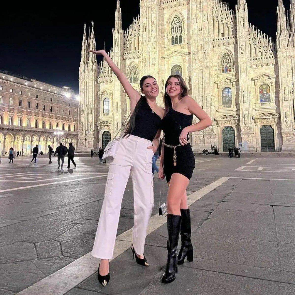 Hande Erçel'den Milano pozları