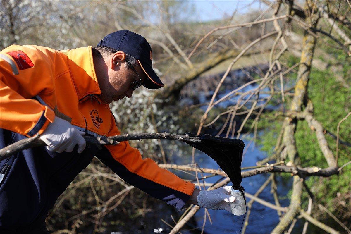 Edirne'deki asfalt şantiyesinden sızan ziftte son durum