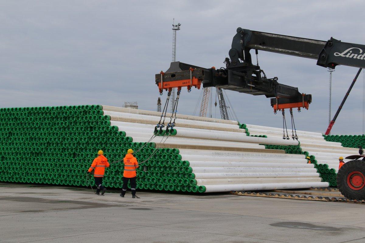 540 milyar metreküp doğalgazı taşıyacak boruların sevkiyatı sürüyor